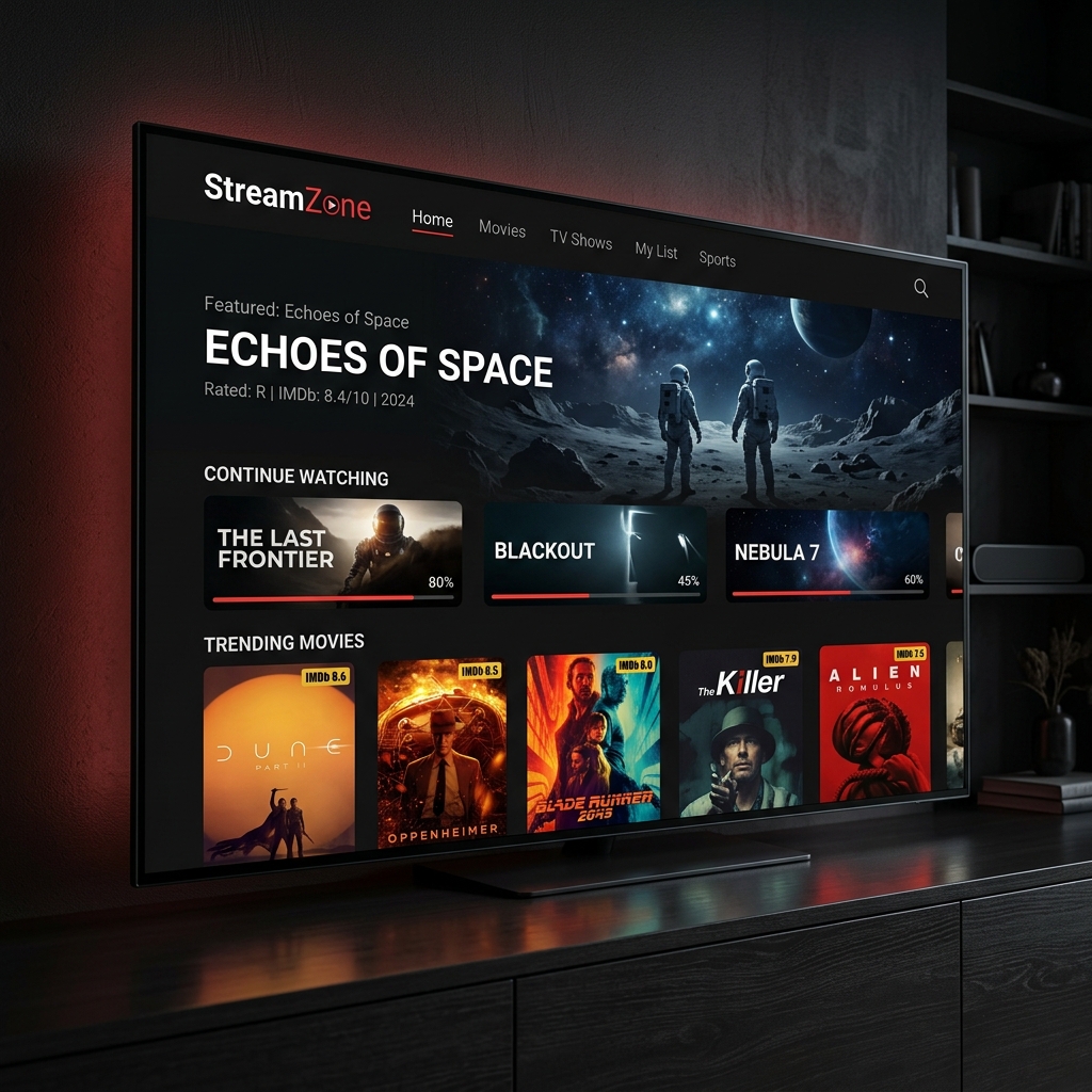 StreamZone — a white-labelled Apex Stream app on Android TV